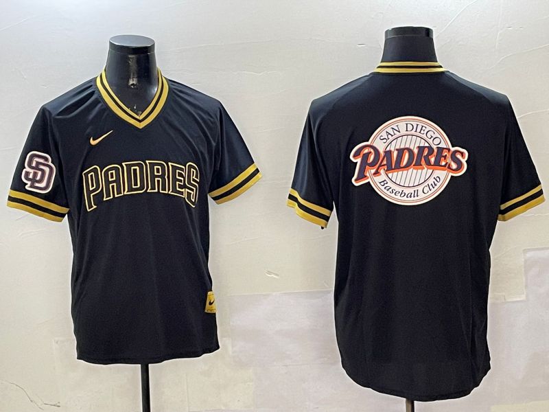 Men San Diego Padres Blank Black Gold Game 2025 Nike MLB Jersey style 15->san diego padres->MLB Jersey